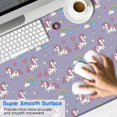 thumbnail image 2 of Long Mouse Pads for Desk,Purple Cartoon Unicorn Rainbow Cloud Heart Star Desk Mats on Top Of Desks, Desk Mouse Pad Extra Large with 3mm Non-Slip Base and Stitched Edge for Gaming,Work,Home 47.3"x23.6", 2 of 5