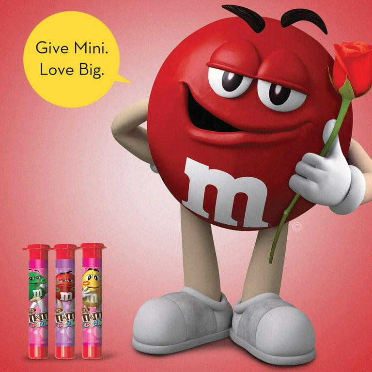 M&M's Minis Valentines Day Milk Chocolate Candy, Mega Tube - 1.77 oz