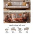 thumbnail image 3 of Abstract Forest Sofa Couch Covers for 3 Cushion Couch,Washable L Shape Sectional Sofa Covers for Loverseat,Burnt Orange Modern Tree Shabby Chic Painting Slipcover Throw Blanket Futon Cover 71x134, 3 of 8