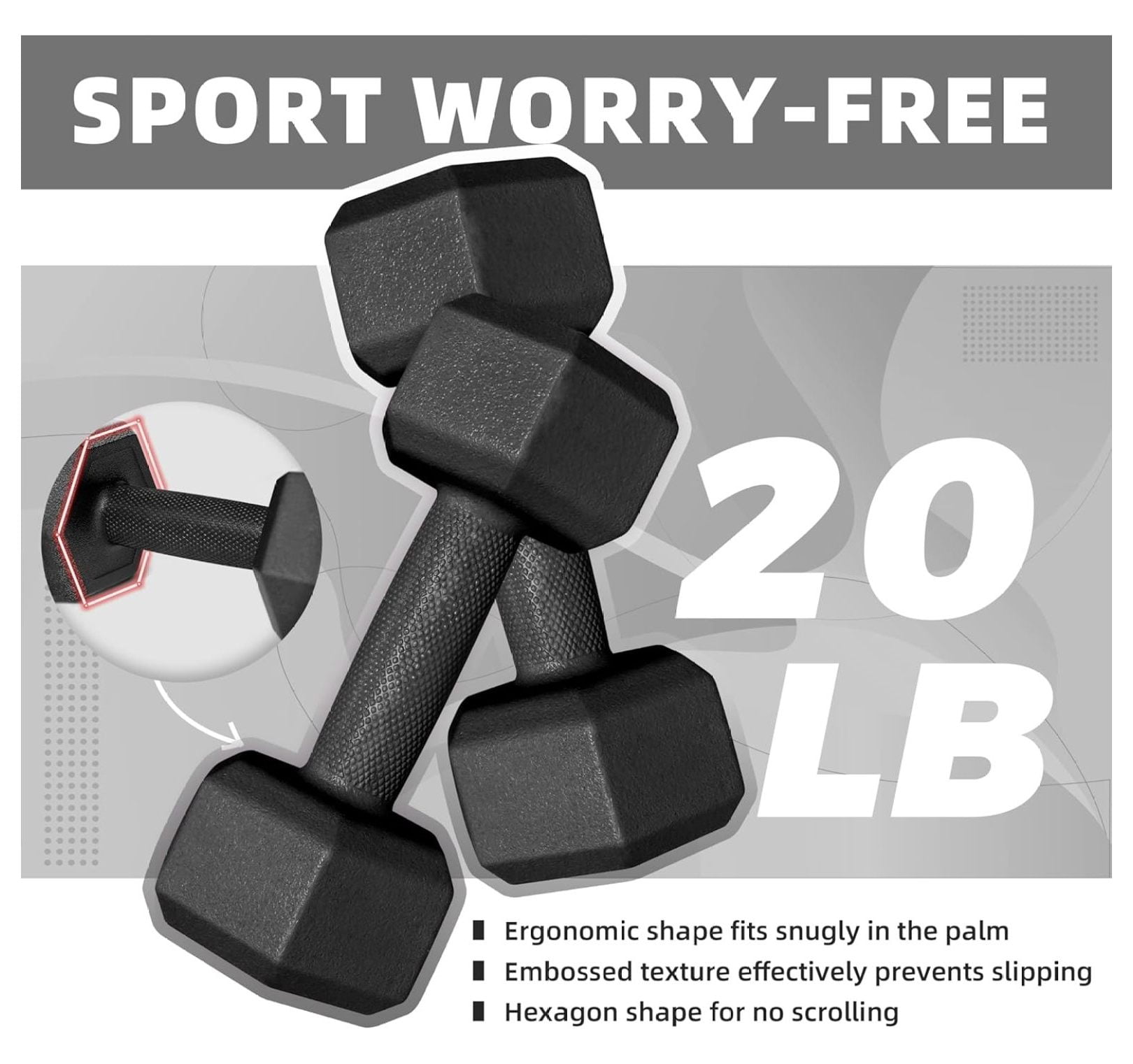 Dumbbell Hand Weight Sets 5/10/15/20/25/36lbs - 5 Colors - Exercise & Fitness Free Weights for Women & Men Home Gym Equipment Workouts Strength Training