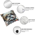 thumbnail image 4 of BANET  Dogs Pattern Polyester Throw Pillow Covers Cushion Cases Home Decor Square 24x24in, 4 of 5