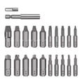 thumbnail image 1 of Extractor de tornillos kusrkot de 20 piezas HSS removedor de tornillos dañados, 1 of 6