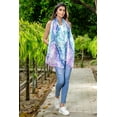 thumbnail image 3 of Brisas Purple Green Tie and Dyed Lightweight Spring Summer Women's Scarf, 3 of 5