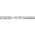 thumbnail image 3 of White Sterling Silver chain Curb 18 in 4.5 mm 4.5mm Beveled, 3 of 5