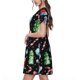 thumbnail image 2 of Balery Disco Mirror Ball Snowman Vestidos sueltos de manga corta para mujer, vestidos de verano 2025, vestidos casuales de corte A con vuelo., 2 of 6