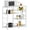 White, variant on SOGES Multi-functional Kitchen Storage Carts with Shelves, Wood and Metal Black, 35.40 in