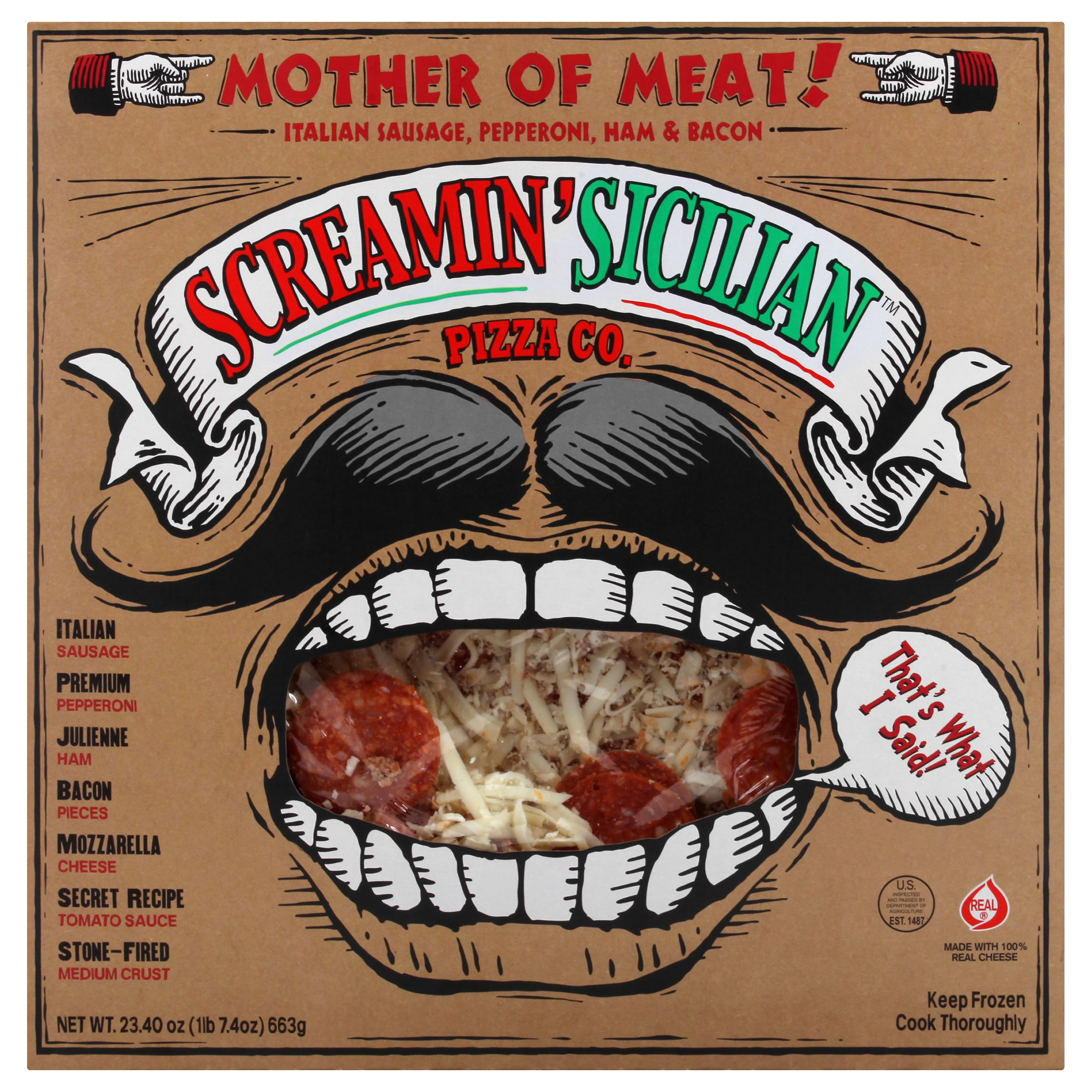 Screamin' Sicilian Original Mother of Meat Pizza