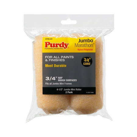 Purdy Marathon Jumbo Mini Roller Cover, 4-1/2 in. x 3/4 in., 2 count