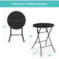 thumbnail image 2 of Songqin 32in Bar Height Folding Table Round Indoor Outdoor with Locking Legs & Heavy Duty Frame – Portable Patio Table for Backyard, Dining, Events - Black, 2 of 15
