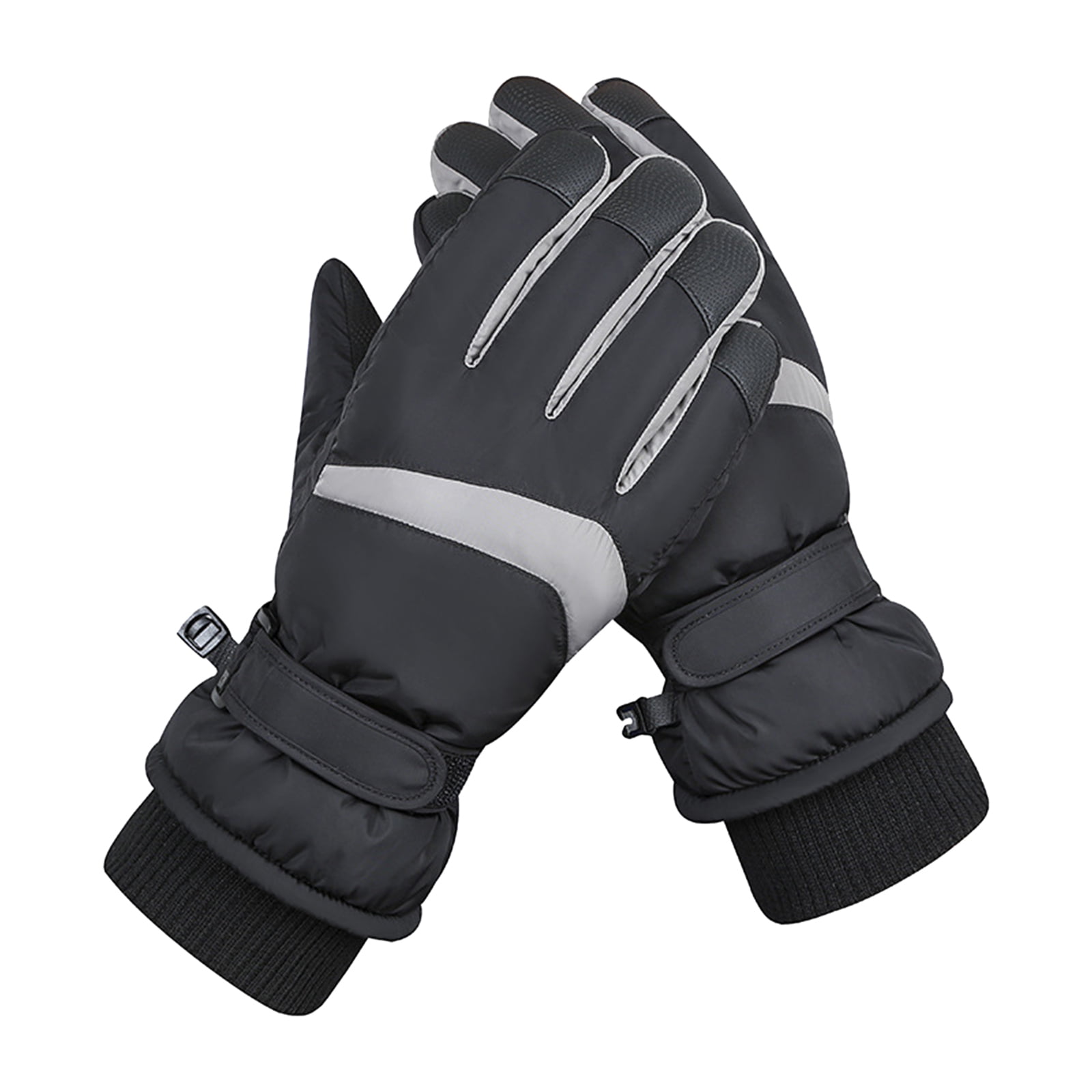 VJGBEGW Women Ski Gloves, Windproof Thermal Touchscreen Gloves Waterproof Winter Warm Snow Glove for Skiing Cycling Outdoor Sports Black One Size