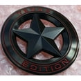 thumbnail image 5 of Muzzys (Set of Two) Texas Edition Star Black and Red Round 3" Shield Emblem Universal Stick-On FITS Tundra, Tacoma, F150, Silverado, Titan, Hood, Door, Tailgate, Grille, Fender, 5 of 5