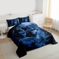 thumbnail image 3 of Feelyou Couple Wolf Teen Twin Comforter Sets, Winter Farmhouse Animal Bedding Set, 2pcs, 3 of 8