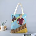 thumbnail image 2 of Sr. Birchum Bolso de tela con estampado de lienzo para mujer, bolsa de compras reutilizable y estética, con cremallera interior, regalo para mujer,40*40cm., 2 of 6