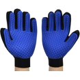 thumbnail image 1 of （Azul）2 piezas de cepillos para mascotas, par de guantes, cepillo para recoger el pelo de mascotas, para perros, gatos, caballos y conejos, antibolas de pelo, elimina el pelo, antipelo corto y largo,, 1 of 5