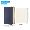 thumbnail image 2 of REGALWOVEN 6 Ring Binder Cover, A7 Leather Notebook Binder Loose Leaf Planner with 50 Sheets Paper, Blue, 2 of 7