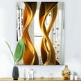 thumbnail image 2 of Designart Miroir Moderne 'Gold Wave II' - Miroir Mural - 24x36, 2 of 3