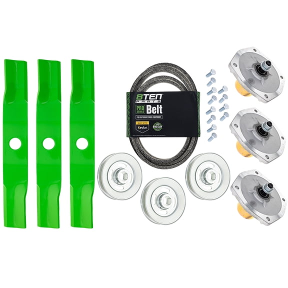 8TEN Blade Spindle Belt Kit for Kubota RCK48P-400Z Z411 Z412 48-inch K5583-34340 MK1013902