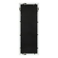 thumbnail image 4 of Kate and Laurel Bakersfield Farmhouse Windowpane Rectangle Wall Mirror, 16 x 42, White, Framed Decorative Rectangular Mirror with Natural Iron Overlay and Tall Frame, 4 of 8