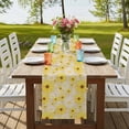 thumbnail image 4 of Table Runners 72 Inches Long Dress Scarves, Farmhouse Daisy Farmhouse Kitchen/Dining Table Runner, Coffee Tablerunners, Spring Watercolor Yellow White Floral Beige 16x72 Inch, 4 of 9