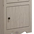 thumbnail image 3 of Stav Nightstand- 1 Drawer and Door- 25 Inch- Plank Style- White Solid Wood, 3 of 6