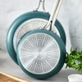 thumbnail image 5 of GreenPan Nova Ceramic Nonstick 8" and 10" Frypan Set | Deep Teal, 5 of 6