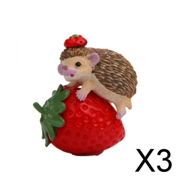 Esculturas de erizo Baoblaze Paquete de 3 piezas decoración de escritorio