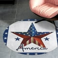 thumbnail image 4 of 4th of July Independence Day Round Carpet Circle Rug Outdoor Patio Area Rug Washable Large Area Rugs Hallway Room Decor Fitness Mats, 4 of 8