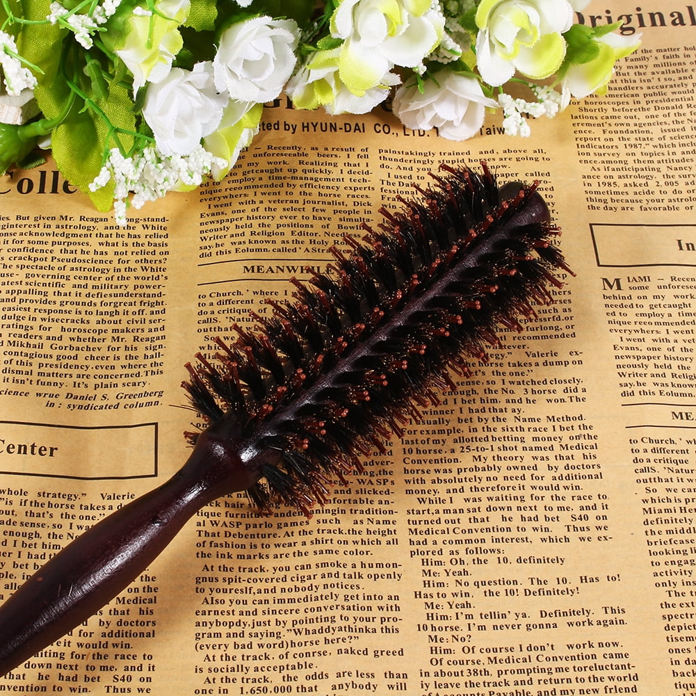 Garosa Roller Professional Wooden Handle Anti Static Curly Hair