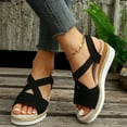thumbnail image 2 of Oyedens Sandales Espadrilles pour Femmes Mode Chic à Bride Arrière à Plateforme Compensée Chaussures pour Femmes 2025, 2 of 6