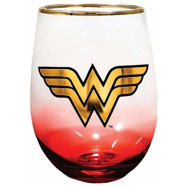 wonder woman wine glass