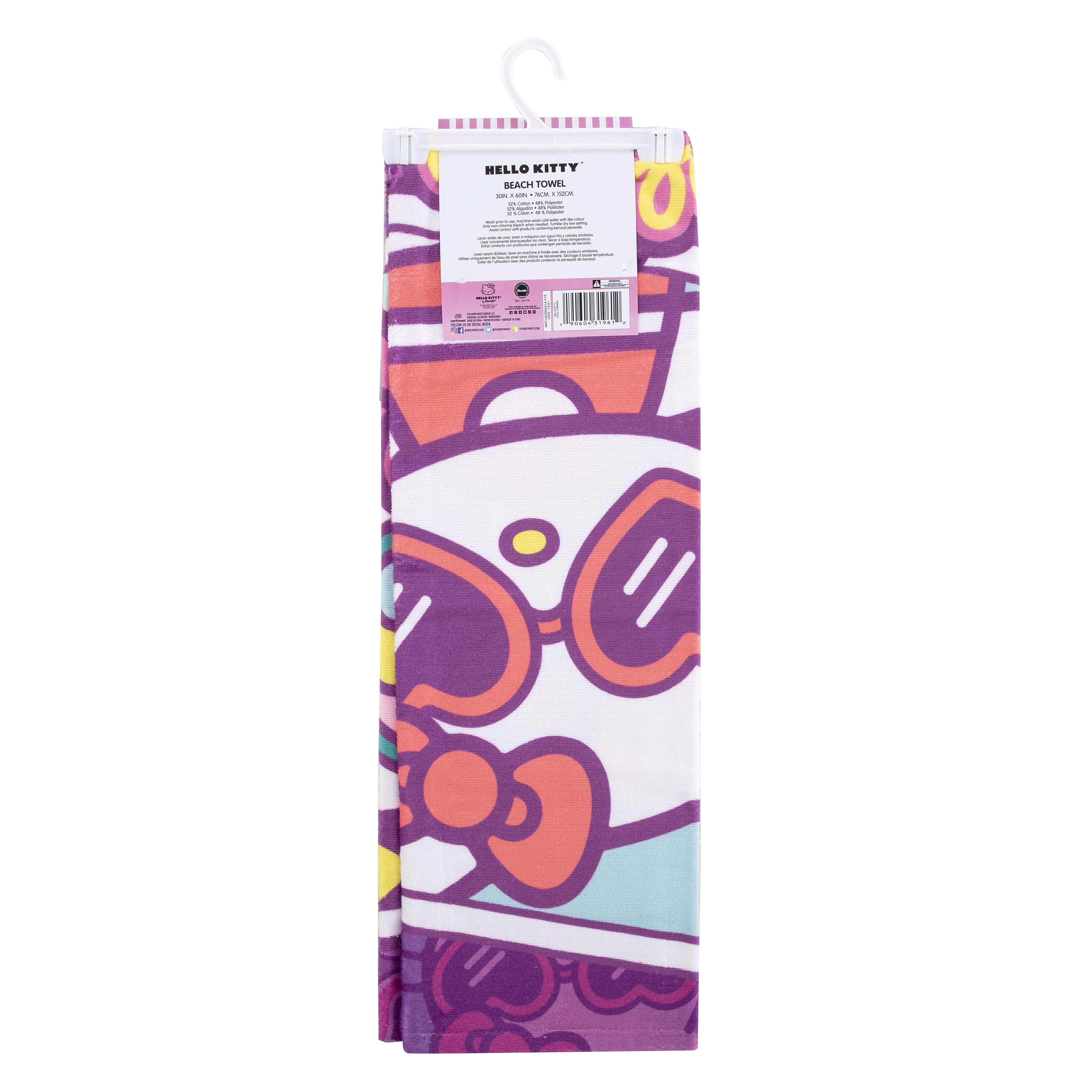 Hello Kitty Cool Summer 30in x 60in Beach Towel