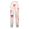 thumbnail image 2 of QATAINLAV Women's Casual Elastic Bottom Sweatpants Valentine's Day Heart Print Joggers Pant Loose Drawstring High Waisted Yoga Pants with Pockets Multicolor XL, 2 of 6