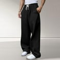 thumbnail image 6 of Elastic Waistband Comfortable Lounges Pants For Men Lightweight Wide Leg With Functional Pockets Outdoor Daily Use, 6 of 8