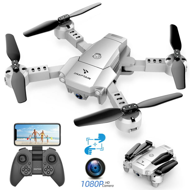 Snaptain A10 1080P Mini Foldable Drone with HD Camera FPV Wifi RC Quadcopter, Voice Control, Gesture Control, Trajectory Flight, Circle Fly, High-Speed Rotation, 3D Flips, G-Sensor, Headless Mode