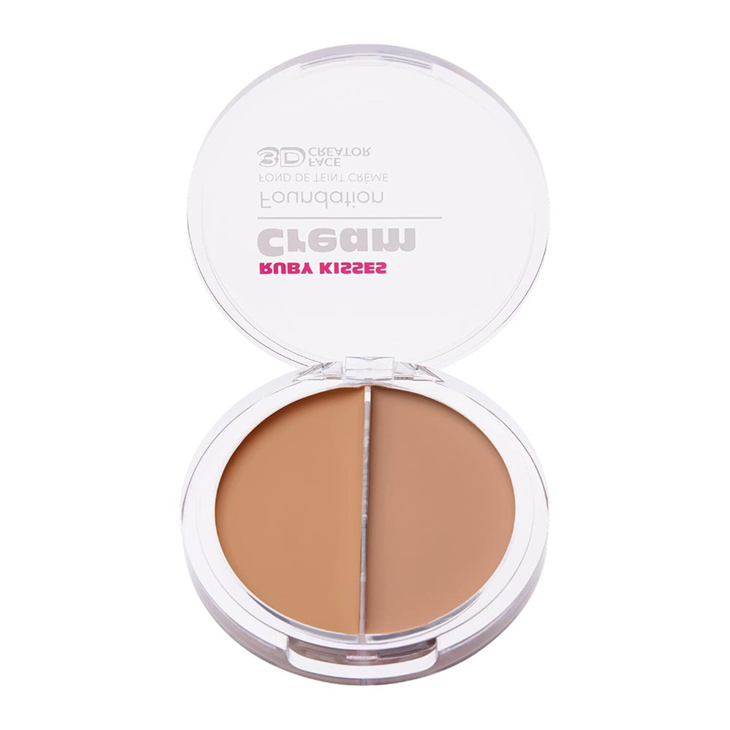Ruby Kisses 3D Face Creator Cream Foundation & Concealer, 12 Hours Long Lasting, Medium to Full Coverage, Non-Greasy, Ideal for Makeup & Contour Palette