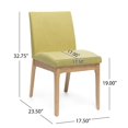 thumbnail image 5 of GZXS Modern Upholstered Dining Chairs Set of 2, Ergonomic Side Chairs w/ Padded Fabric Seats and Rubberwood Legs, for Home & Commercial Use (Green), 5 of 8