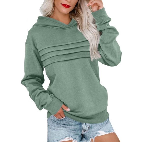Mlzmgr Womens Hoodies Long Sleeve Pullover Fleece Warm Casual Sweatshirts with Pockets Outdoor Actives Shirts