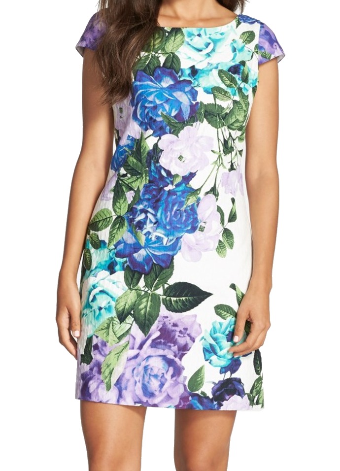 eliza j floral sheath dress