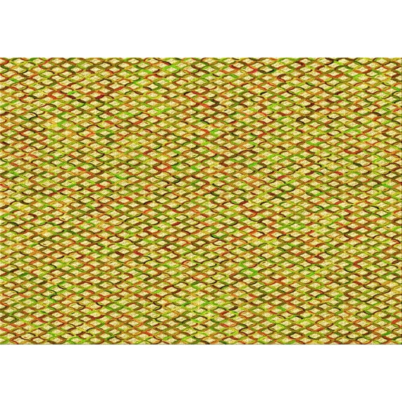 Ahgly Company Machine Washable Indoor Rectangle Transitional Bold Yellow Area Rugs, 2' x 4'