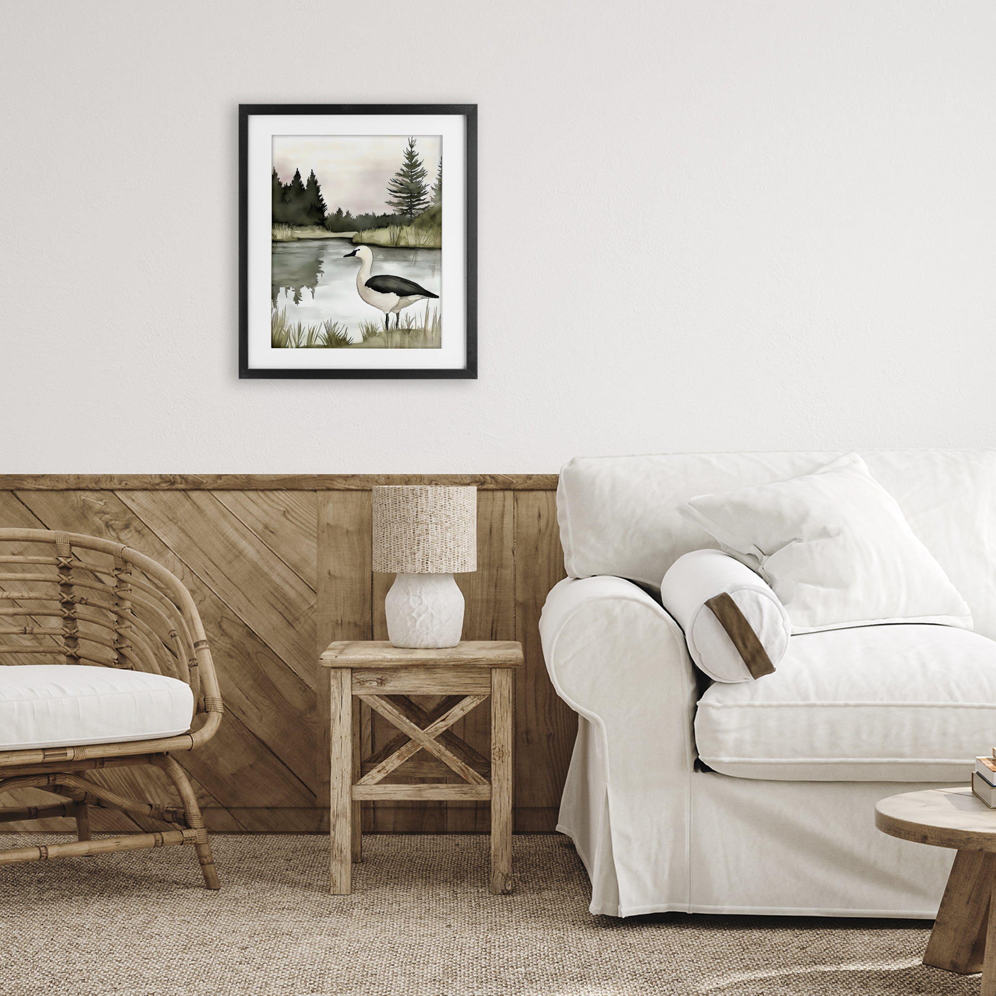 Stupell Industries Springtime Serenity Duck Black Framed Print Under Glass, design by Riley B