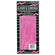 Beistle Pack of 6 Festive Metallic Cerise Hanging Gleam'n Curtain Party Decorations 8'