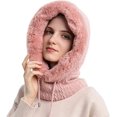 thumbnail image 3 of Gorro de invierno para mujer Gorro de una sola pieza Pasamontañas de punto con forro polar, 3 of 5