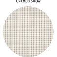 thumbnail image 3 of Round Tablecloth 60 Inch, Classic Neutral Color Plaid Circle Tablecloth Waterproof Resistant Durable Tabletop Cover Kitchen Tablecloth for Dining, Party, Buffet, Wedding, 3 of 8