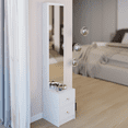 thumbnail image 4 of Full-Length Mirror Cabinet with Multi-Layer Storage, 11.8" x 15.7" x 63" Space-Saving Vanity Unit for Small Bedrooms, Easy Assembly Design, 4 of 9