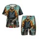 thumbnail image 1 of Balery Skeleton Chef BBQ Scene Conjunto de Pijama Infantil de Manga Corta con Estampado – Ropa de Dormir de Algodón Suave-Small, 1 of 6