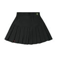 thumbnail image 3 of LIIPEE Girls Skirt Summer Solid Color Sports Skirt Comfortable Breathable Half Skirt Tennis Skirt Casual Versatile Pleated Skirt Soft Cute Daily Skirt,Black,150, 3 of 7