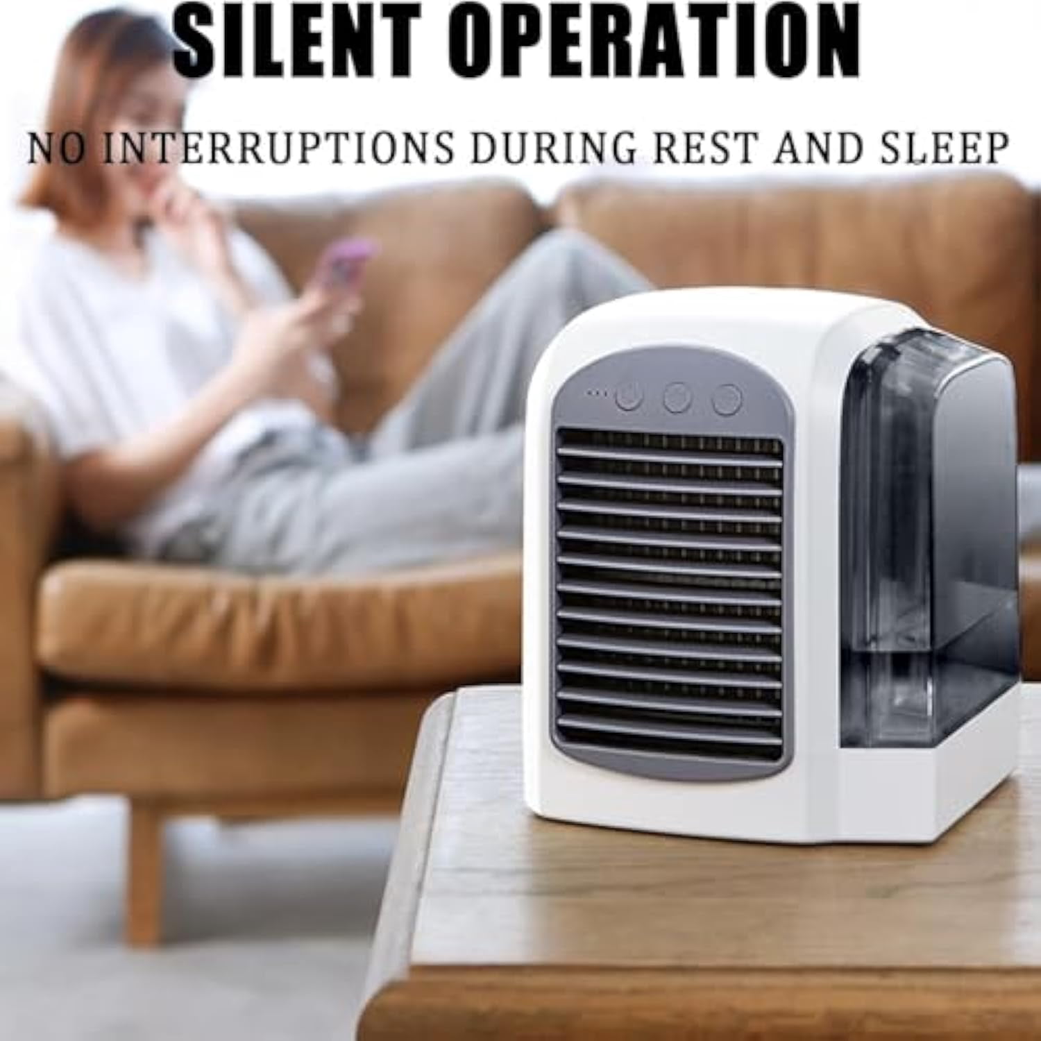 Breeze Box Ac, Breeze Box Air Conditioner, Breeze Box Portable AC, Cooling Portable Air Conditioner, Three Modes, 380ml Large Water Tank (Gray)