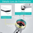 thumbnail image 4 of Rallonge de Robinet Rotative Multifonctionnelle, Rallonge de Robinet en Laiton 1080, Économiseur d'Eau avec Adaptateur Réglable, 4 of 5