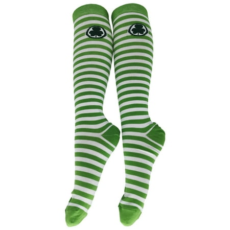 

Women Socks Winter Women Girls Fashion Irish St. Festive Stripe Middle Tube Socks Stockings Christmas Gifts Socks for Women