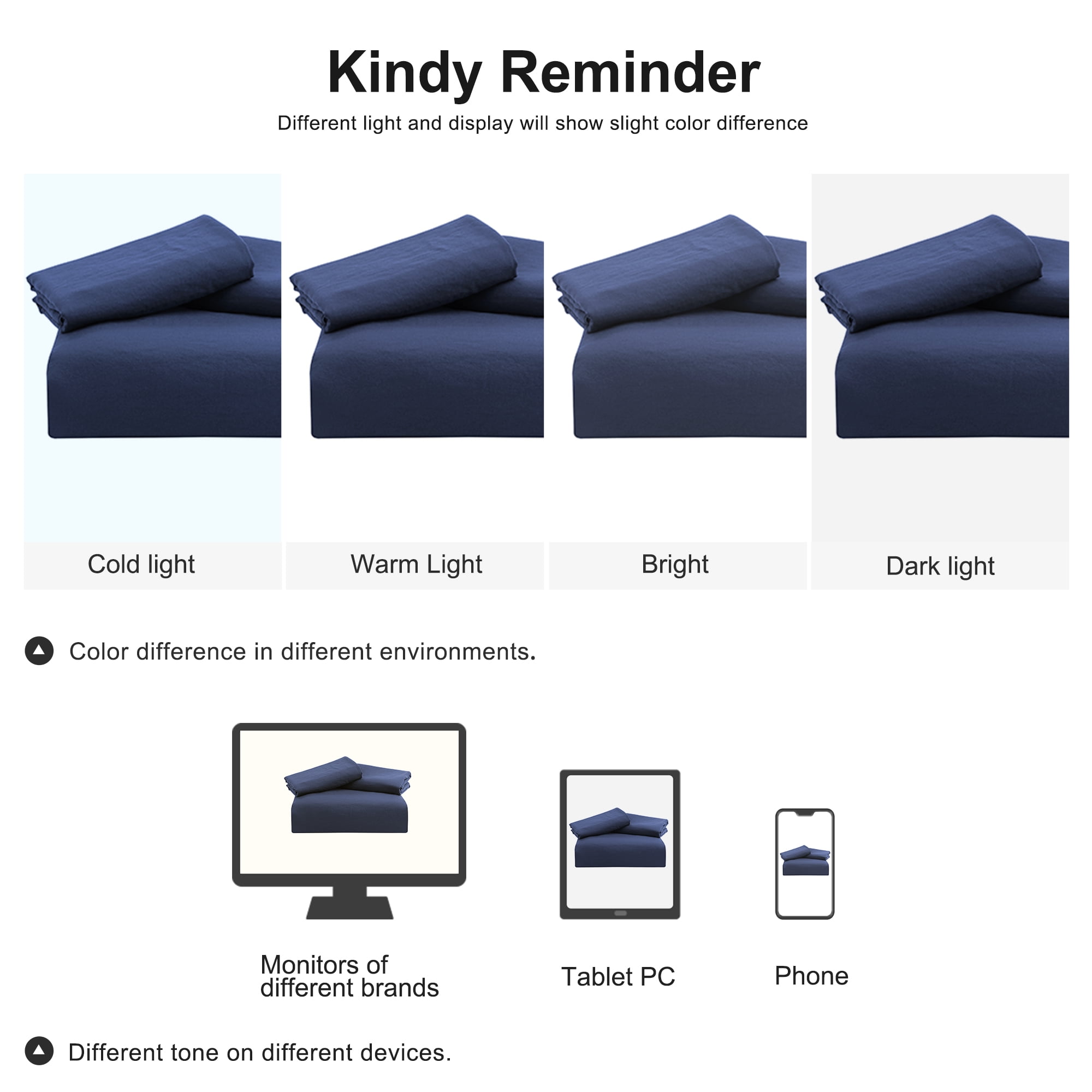 Unique Bargains 100% Microfiber Soft 3 Pieces Duvet Cover Set Queen Navy Blue